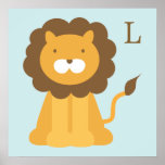 Cartoon Lion Children's Wall Art posters