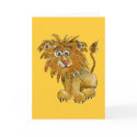 Cartoon Lion Greeting Card