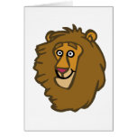 Cartoon Lion Head Card