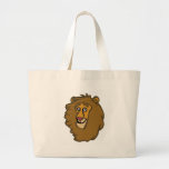 Cartoon Lion Head Tote Bag