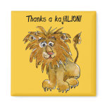 Cartoon Lion Thank You Magnet