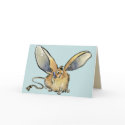 Cartoon Long Eared Jerboa Card