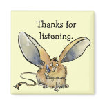 Cartoon Long Eared Jerboa Thank You Gift Magnet