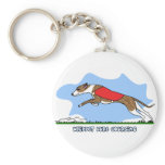Cartoon Lure Coursing Whippet Keychain