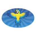 Cartoon Macaw / Parrot stickers