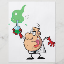 cartoon mad scientist with potion custom flyer