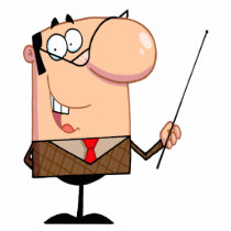 cartoon male teacher character acrylic cut outs
