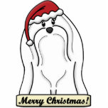 Cartoon Maltese Christmas Ornament photo sculptures