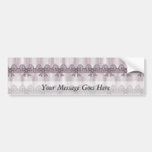 Cartoon Mauve Gift Bows Bumper Stickers