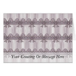 Cartoon Mauve Gift Bows Greeting Card