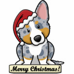 Cartoon Merle Cardigan Welsh Corgi photo sculptures