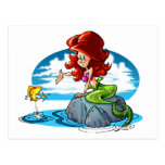 Cartoon Mermaid Post Card
