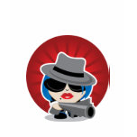 Cartoon Mobster Girl t-shirts