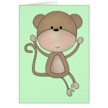 Cartoon Monkey Card
