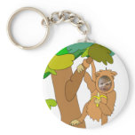 Cartoon Monkey in a Tree Custom Photo Keychain