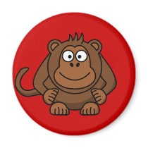 Cartoon Monkey. Refrigerator Magnets