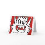 Cartoon Monster Personalised Greeting cards
