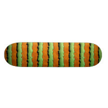 Cartoon Monster Stripes Skate Deck