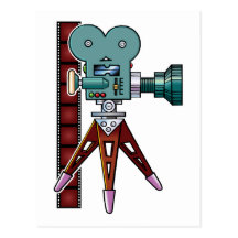Cartoon Movie Camera Postcards