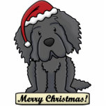 Cartoon Newfoundland Christmas Ornament photo sculptures