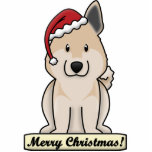 Cartoon Norwegian Buhund Christmas Ornament photo sculptures