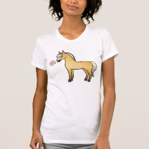 Cartoon Norwegian Fjord Horse Love Tshirt