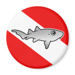 Cartoon Nurse Shark Dive Flag magnets