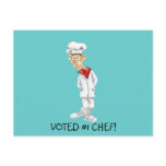 Cartoon of Chef with funny sayings postcards