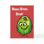 Cartoon Olive Holiday Greeting Card