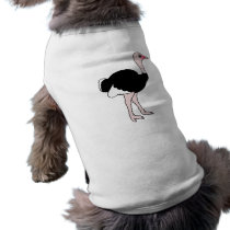 Cartoon Ostrich Dog T-shirt