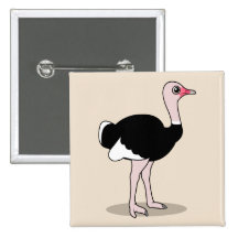 Cartoon Ostrich Pin