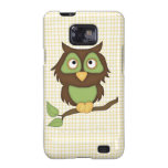Cartoon Owl (green) Galaxy SII Cover