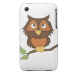 Cartoon Owl (mahogany) iPhone 3 Cover
