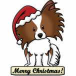 Cartoon Papillon Christmas Ornament photo sculptures