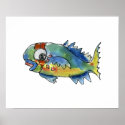 Cartoon Parrot Fish Children's Wall Art Poster posters