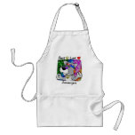 Cartoon Peace Love Schnauzer aprons
