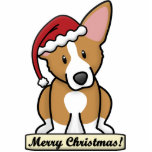 Cartoon Pembroke Welsh Corgi Christmas Ornament photo sculptures