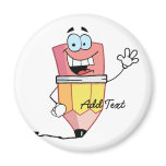 Cartoon Pencil for Pencil Day March 30 magnets