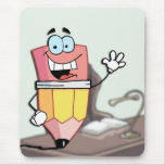 Cartoon Pencil for Pencil Day March 30 mousepads