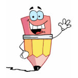 Cartoon Pencil for Pencil Day March 30 t-shirts
