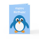Cartoon penguin birthday card
