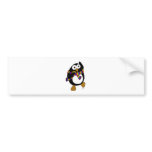 Cartoon penguin wearing a colourful rainbow scarf.