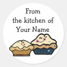 Cartoon Pies for Pie Day January 23rd Round Sticker
