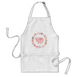 Cartoon Pig Mandala apron