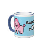 Cartoon Pink Poodle Mug