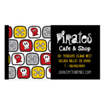 Cartoon Pirate Skulls & Bones Custom Businesscard Business Cards