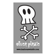 Cartoon Pirate Skulls & Bones Custom Profile Card Business Card
