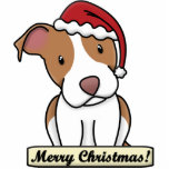 Cartoon Pit Bull Christmas Ornament photo sculptures