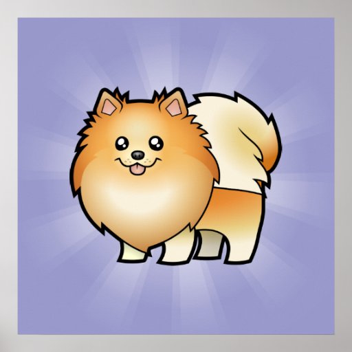 Cartoon Pomeranian | Zazzle