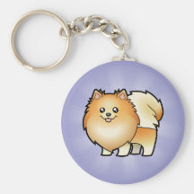 Cartoon Pomeranian Key Chains